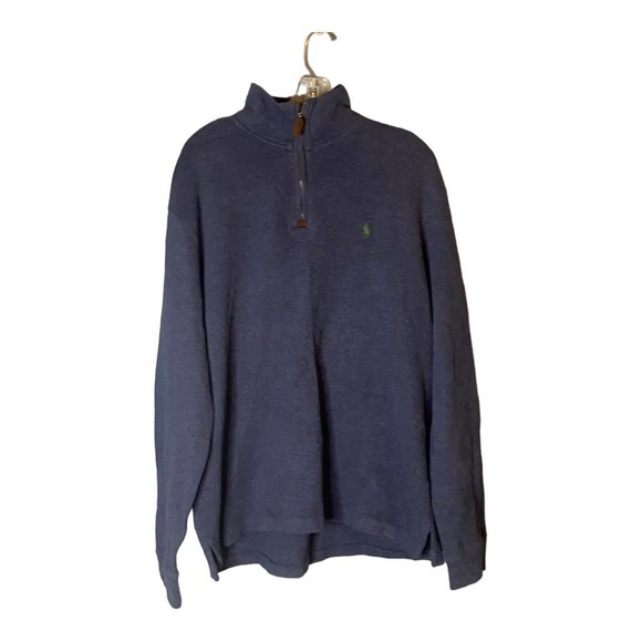 Polo Ralph Lauren Other - Polo Ralph Lauren Sweater Mens Medium 1/4 Zip Long Sleeve Knit Pony Casual‎ Blue